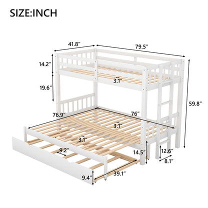 Pull-Out Bunk Bed White
