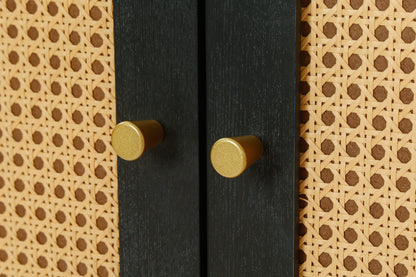 Rattan Sideboard Cabinet – Black