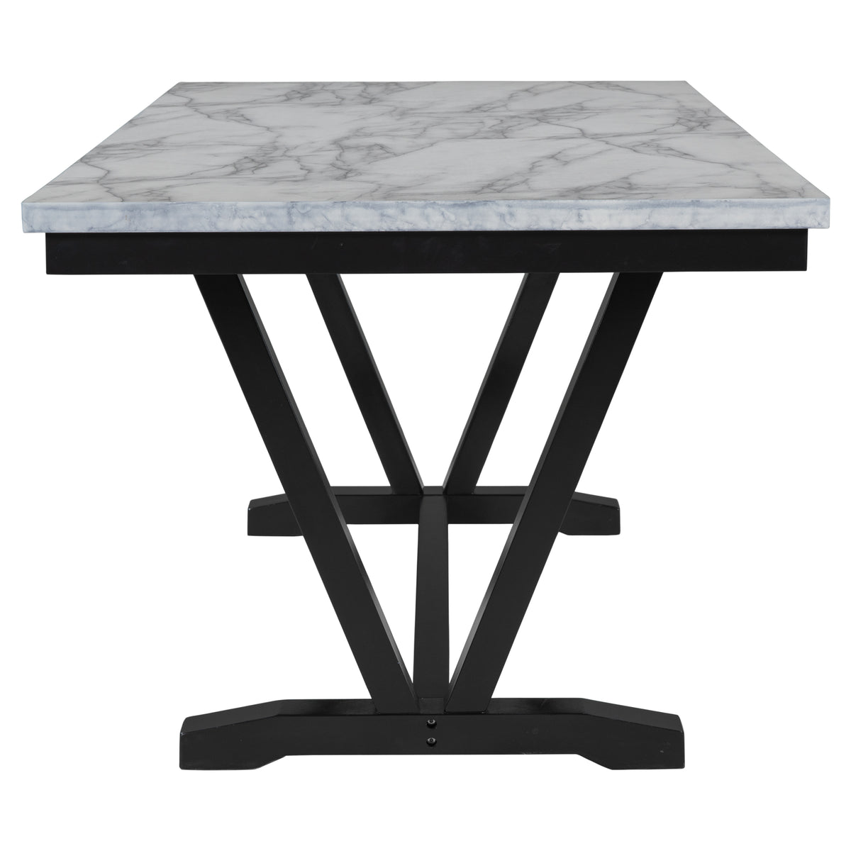 6-Piece Modern Dining Set – White Finish