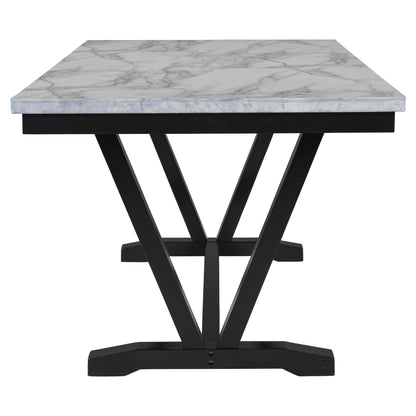 6-Piece Modern Dining Set – White Finish