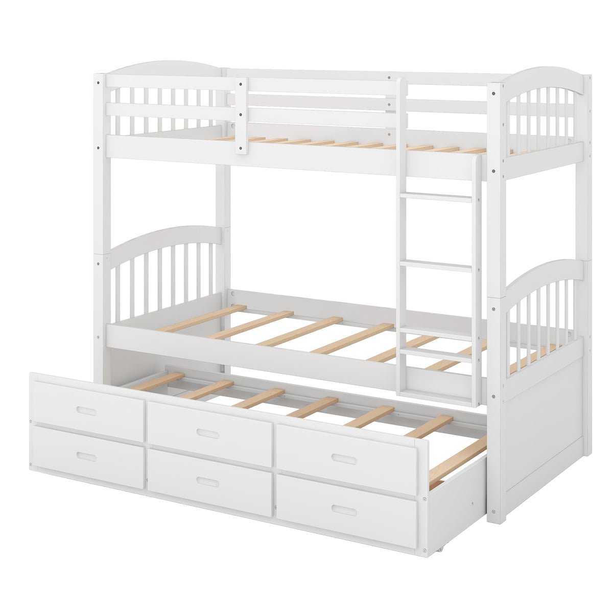 Twin Over Twin Bunk Bed White