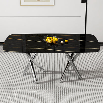 Large Minimalist Dining Table Gray