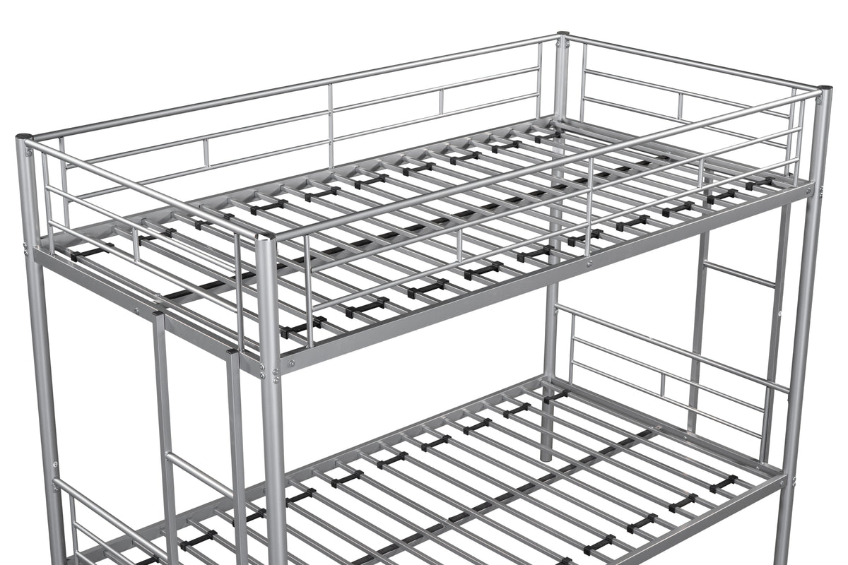 Metal Bunk Bed Silver