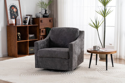 Large Swivel Accent Chair Gray