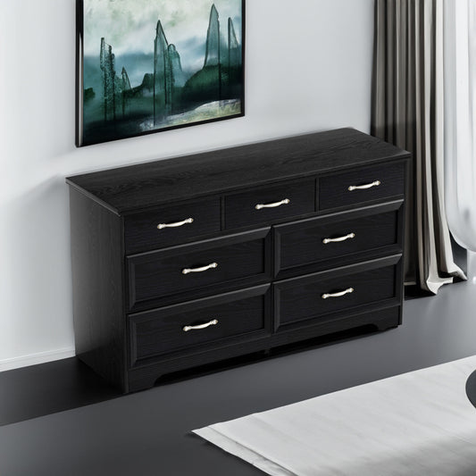 Modern 3-Drawer Dresser Black Finish