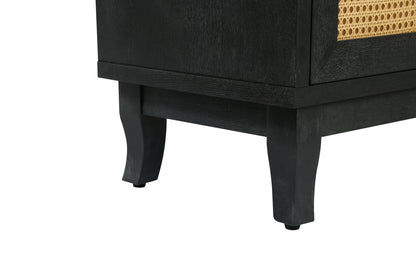 Rattan Sideboard Cabinet – Black