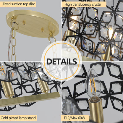 Champagne Gold Crystal Chandelier