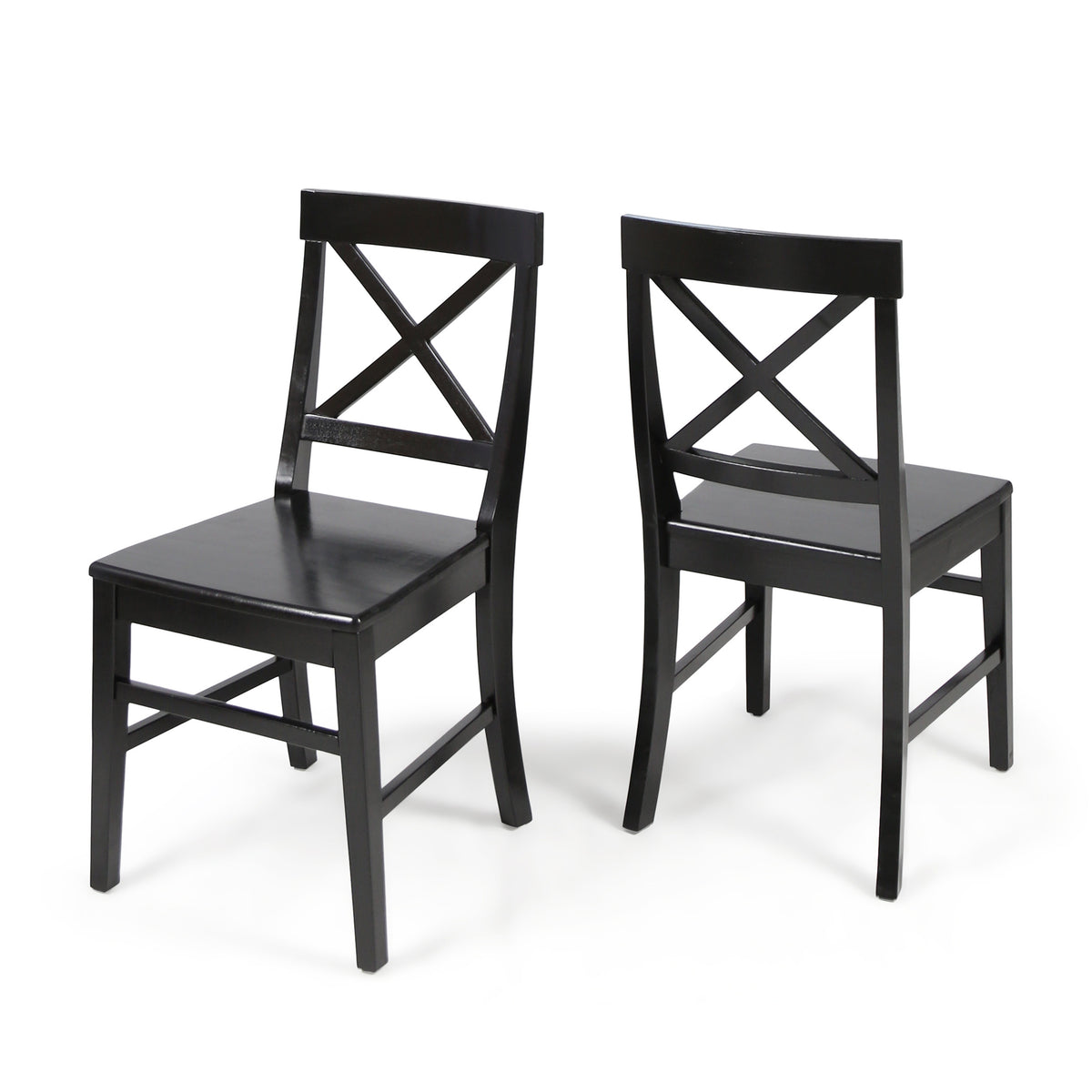 Farmhouse Acacia Dining Chairs Set of 2