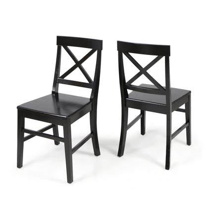 Farmhouse Acacia Dining Chairs Set of 2