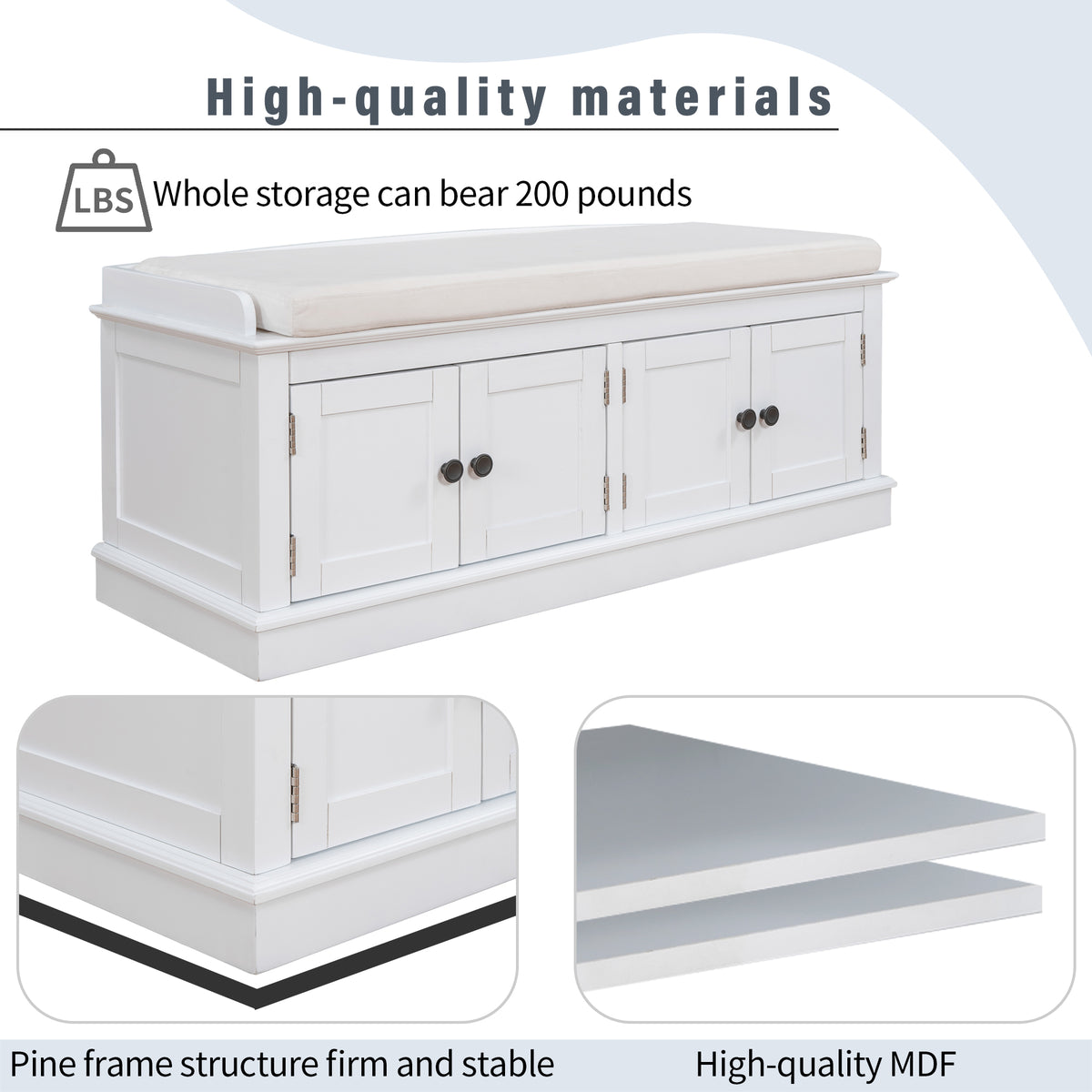 Adjustable Storage Bench Table