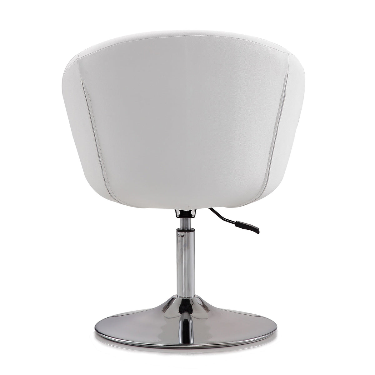 Chandra Swivel Adjustable Faux Leather Accent/Office Chair - White