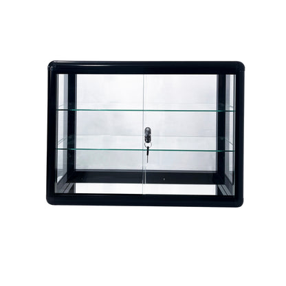 Tempered Glass Display Cabinet with Sliding Doors
