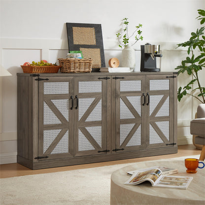 Slate Gray 4-Door Sideboard