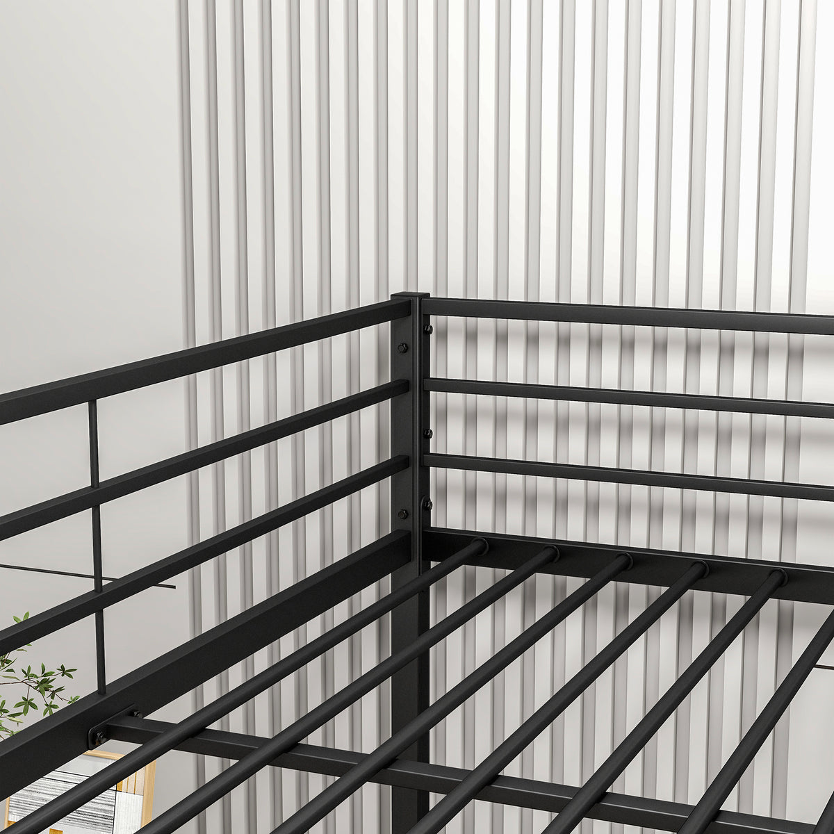Full Metal Bunk Bed Heavy Duty Black