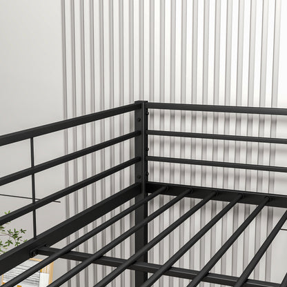 Full Metal Bunk Bed Heavy Duty Black