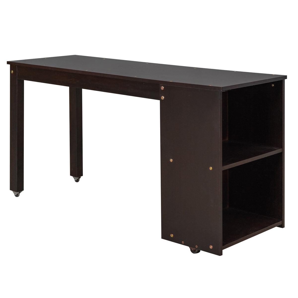 Full Loft Bed with Cabinet Espresso
