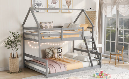 Full Bunk Bed Gray
