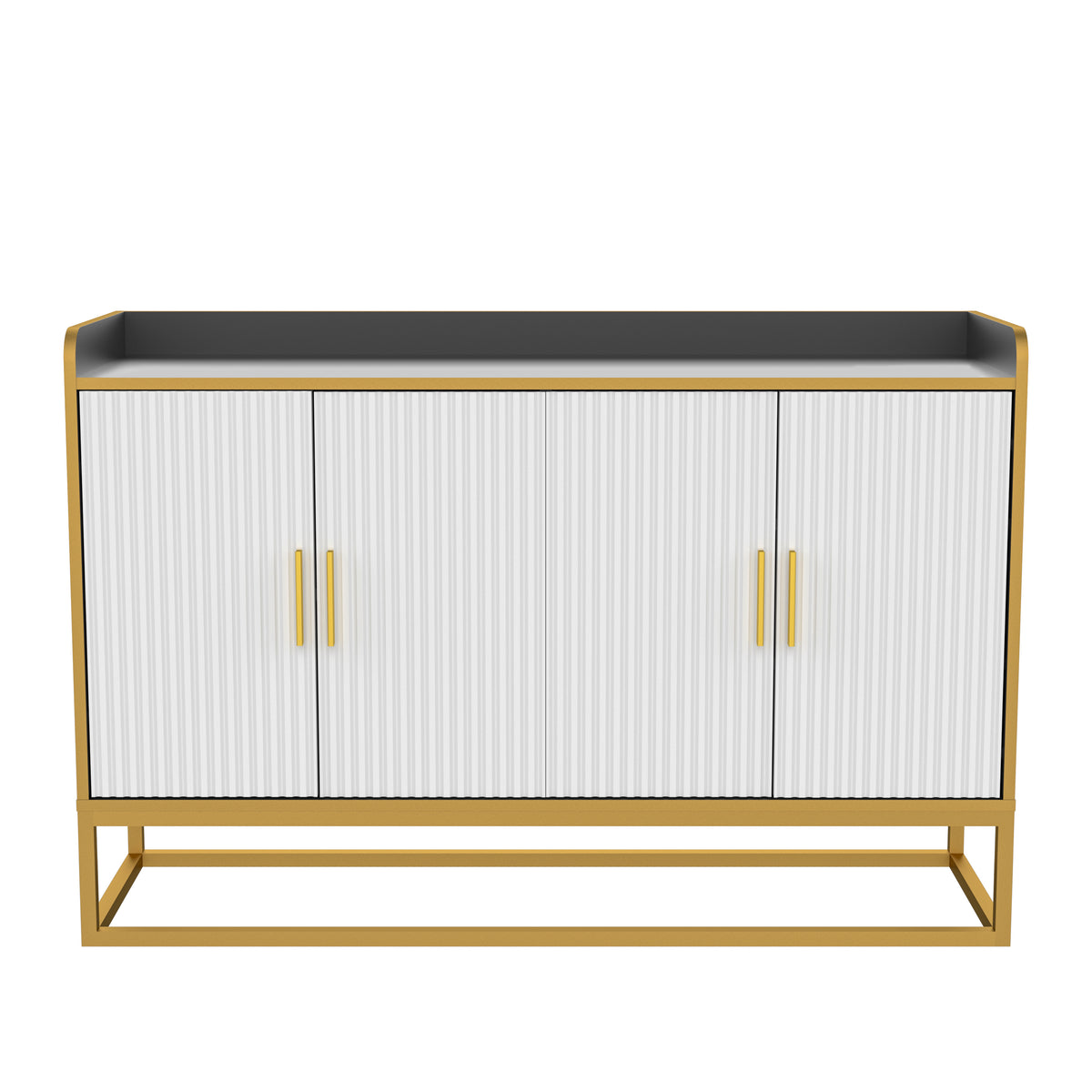 Modern Buffet Cabinet Black Gloss