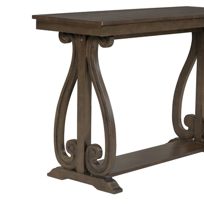 Walnut Farmhouse Console Table – 48”