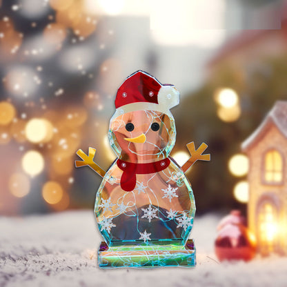 Glowing Snowman Plug-In LED Ornament