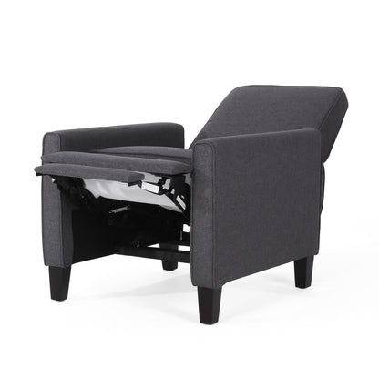 Smoke Fabric Push Back Recliner Gray