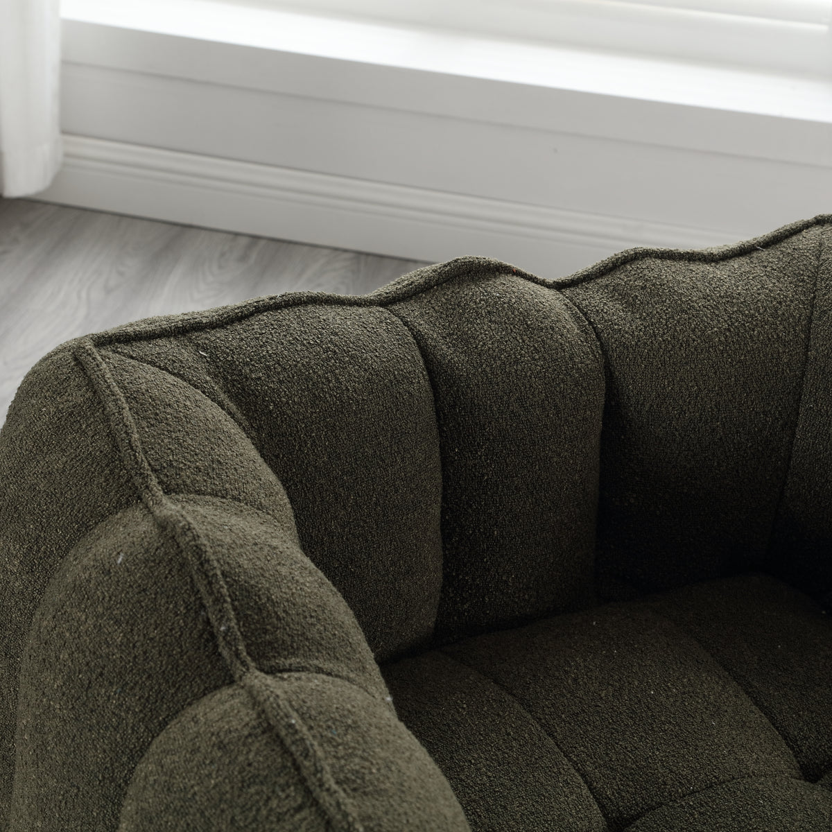 Soft Bean Bag Chair – Gray High-Resilience Foam
