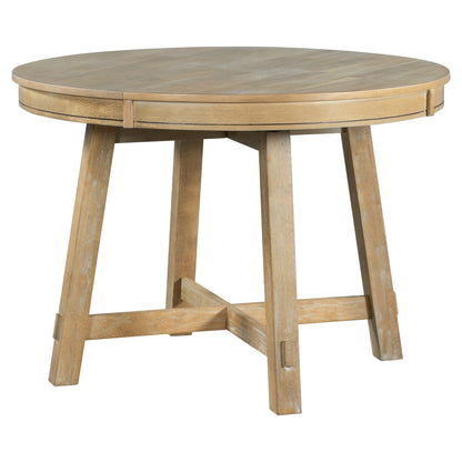 5-Piece Dining Set with Round Table Wood Wash