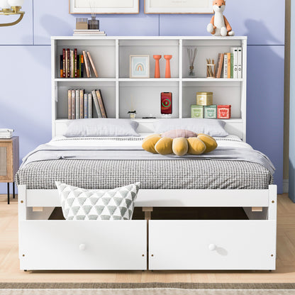 Full Storage Bed White