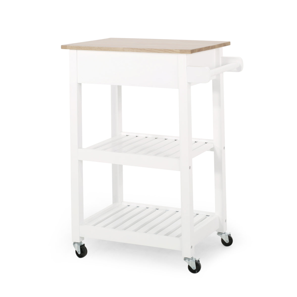 Rolling Kitchen Cart with Storage and Drawers
