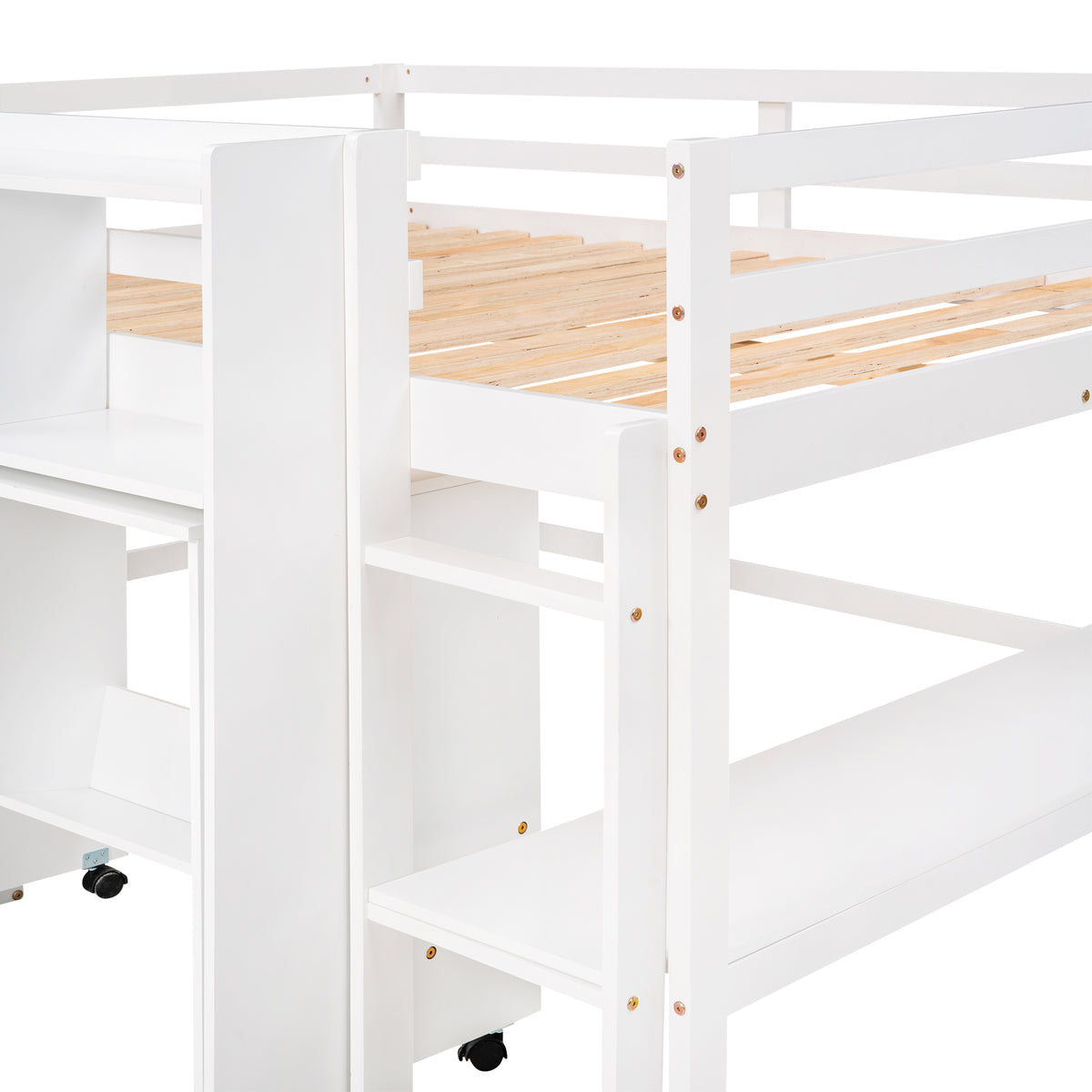 Low Loft Bed White