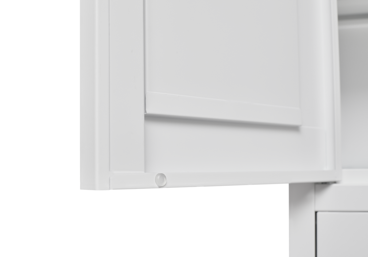 White Metal Kitchen Storage Cabinet Adjustable Shelf
