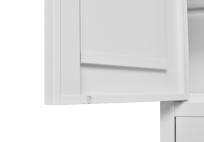 White Metal Kitchen Storage Cabinet Adjustable Shelf