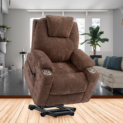 Chenille Power Recliner Chair 350LB Capacity