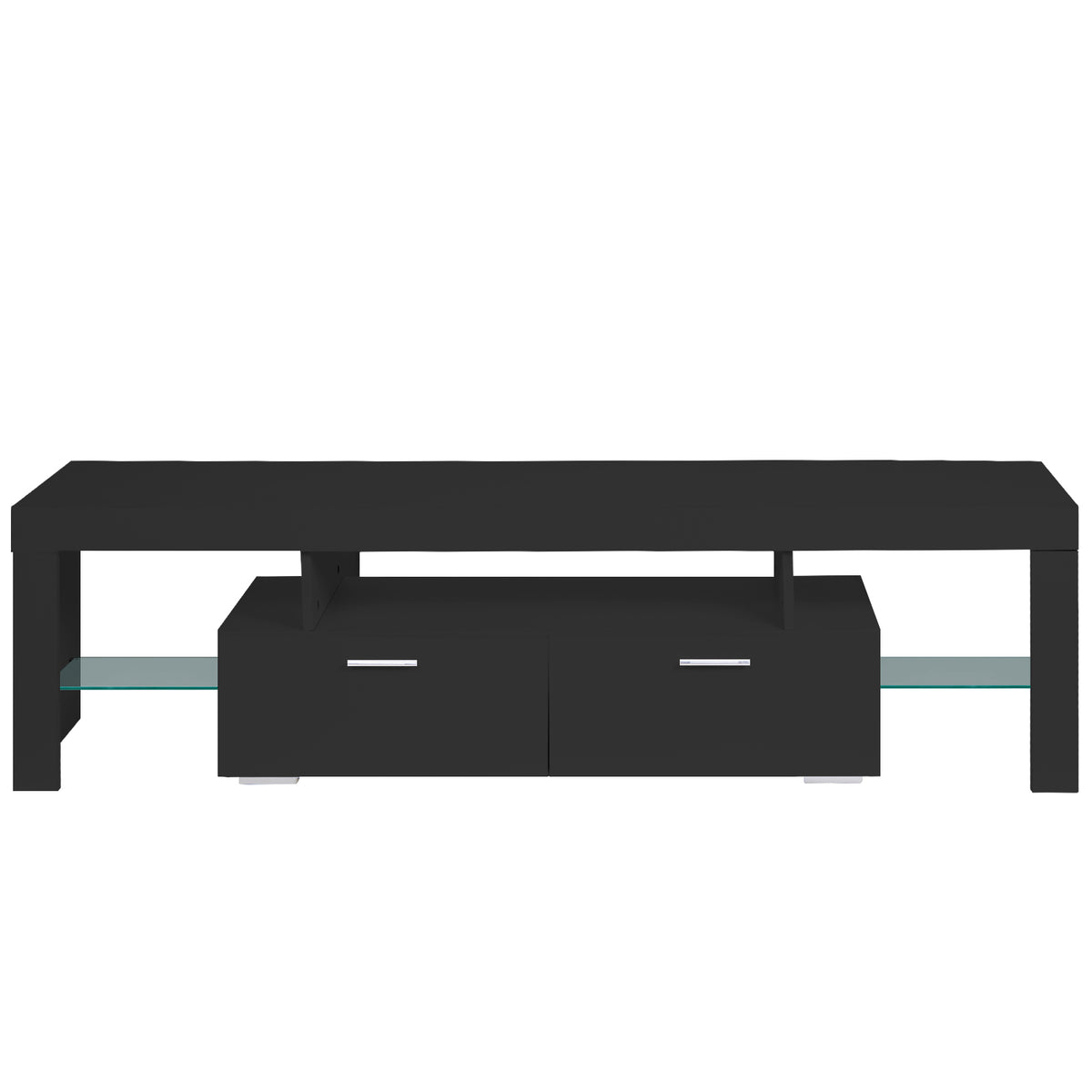LED TV Stand with Storage White