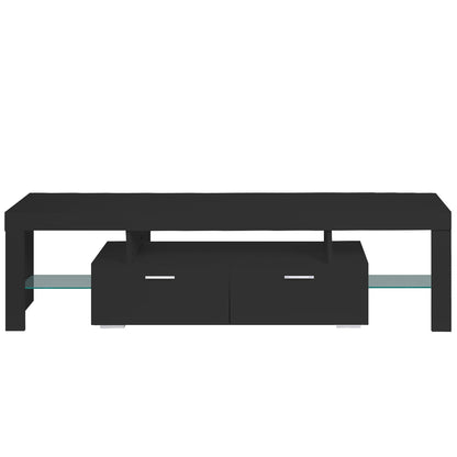LED TV Stand with Storage White