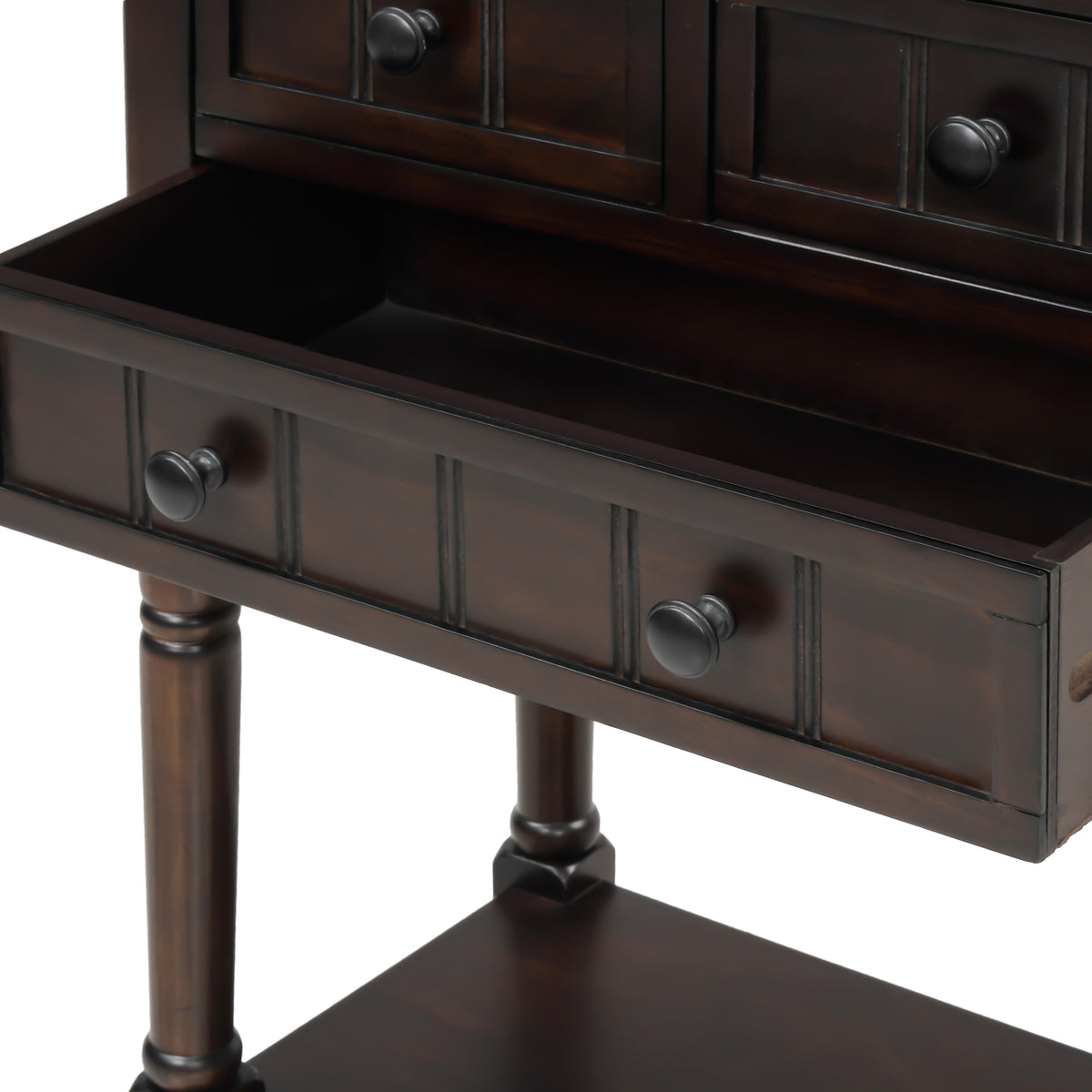 Console Table with Drawers Espresso