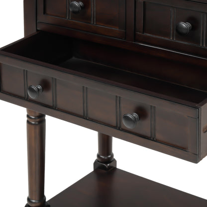 Console Table with Drawers Espresso