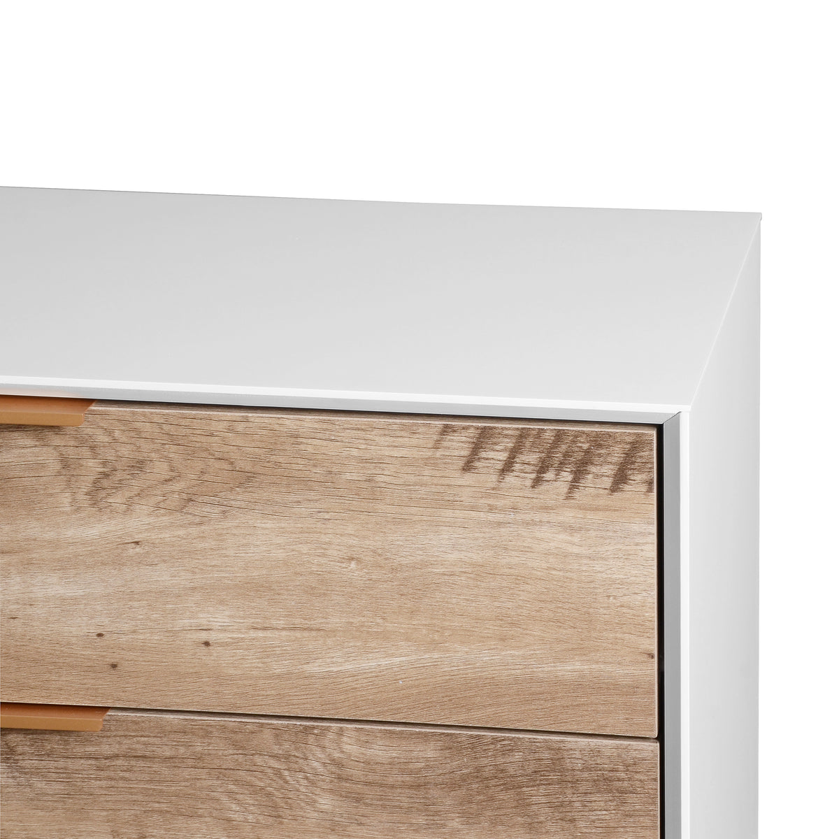 Wooden 4-Drawer Dresser Gray Finish