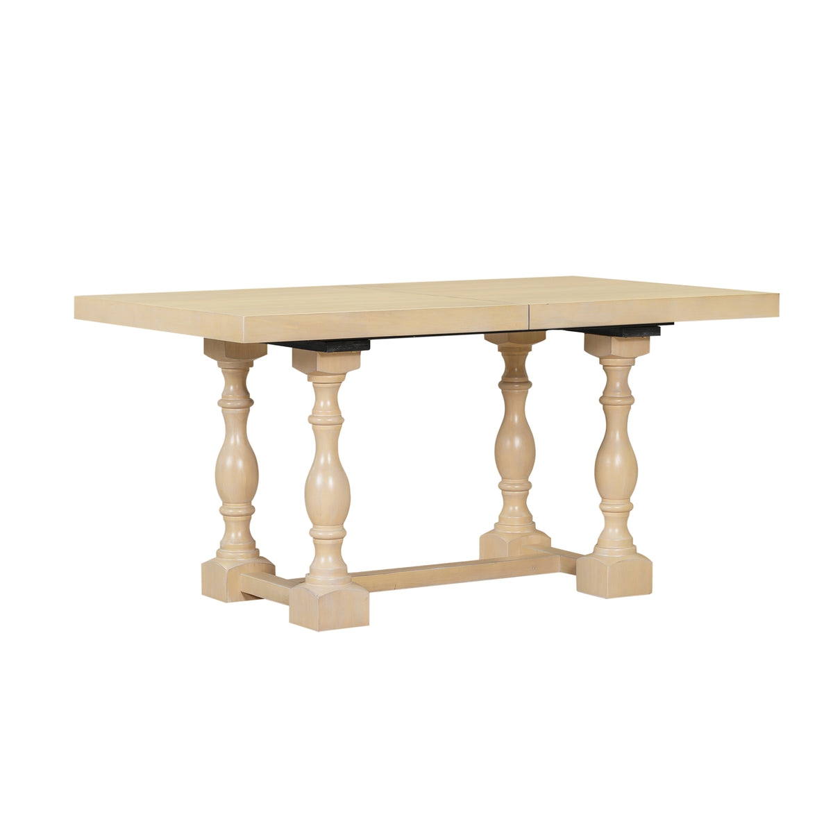 Traditional Extendable Dining Set (6 pcs) – Natural