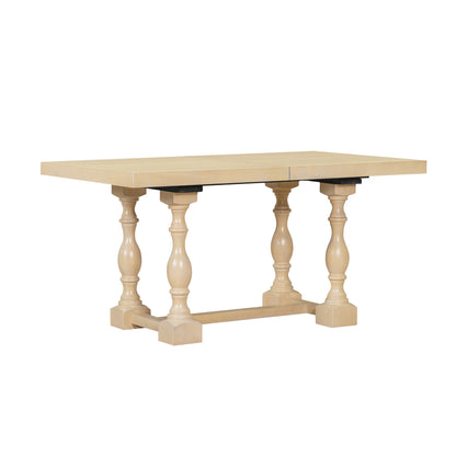Traditional Extendable Dining Set (6 pcs) – Natural