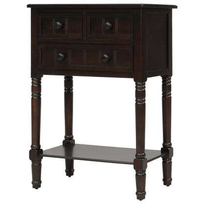 Console Table with Drawers Espresso