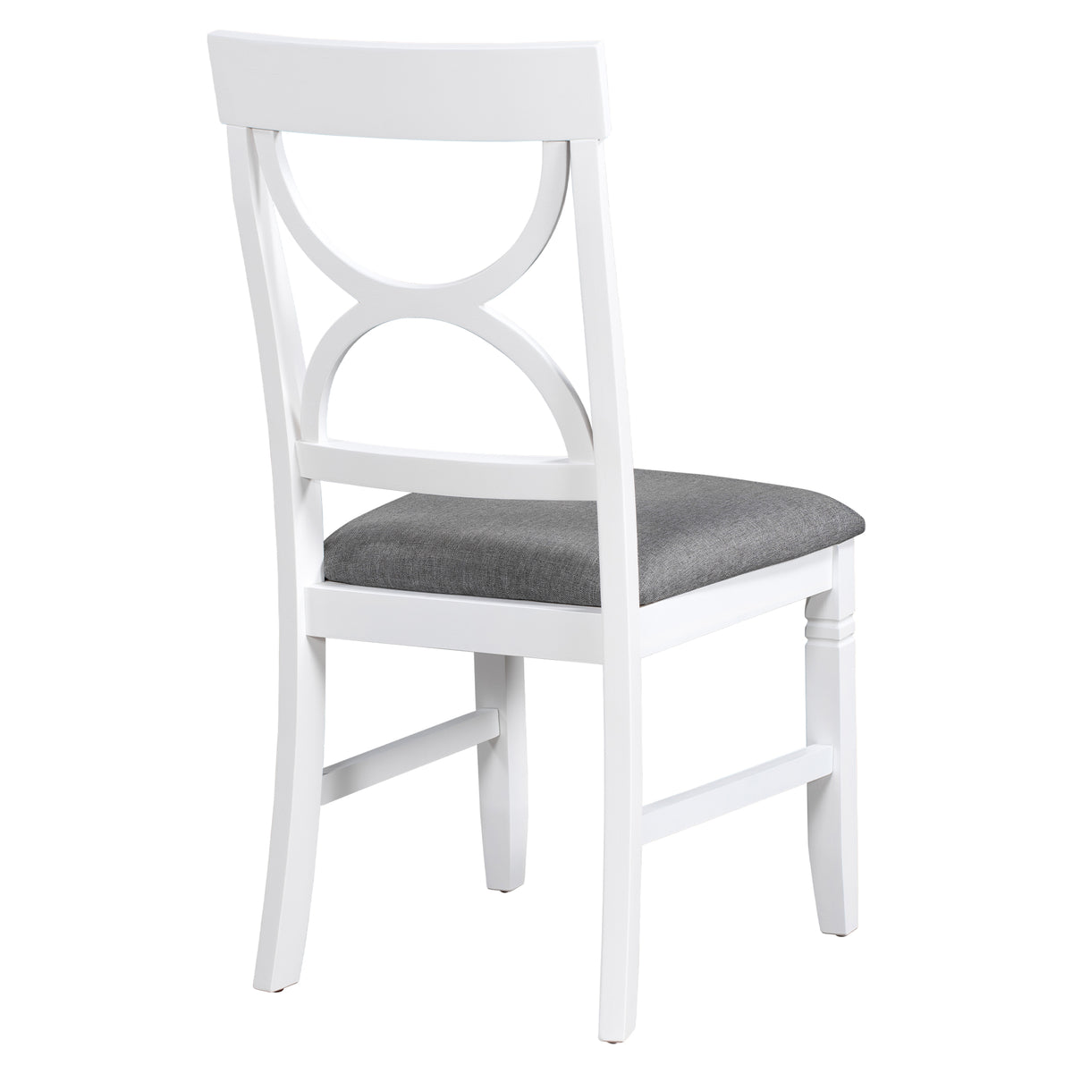 6-Piece Farmhouse Dining Set – Gray & White