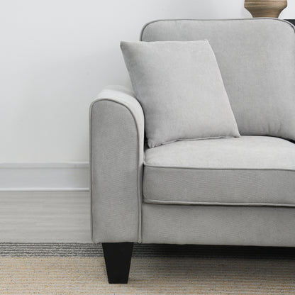 Modern U-Shape Sectional Sofa Light Gray