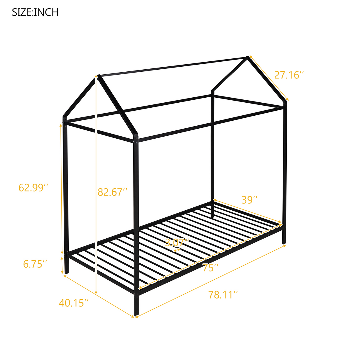 Full House Kids Bed Frame – White
