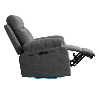 Electric Recliner Chair with LED Lighting Gray