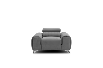 Laurence Modern Accent Chair - Light Grey