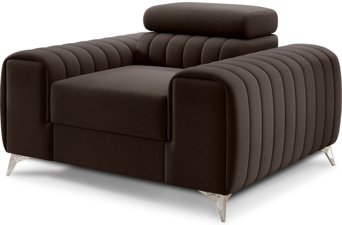 Laurence Modern Accent Chair - Dark Brown