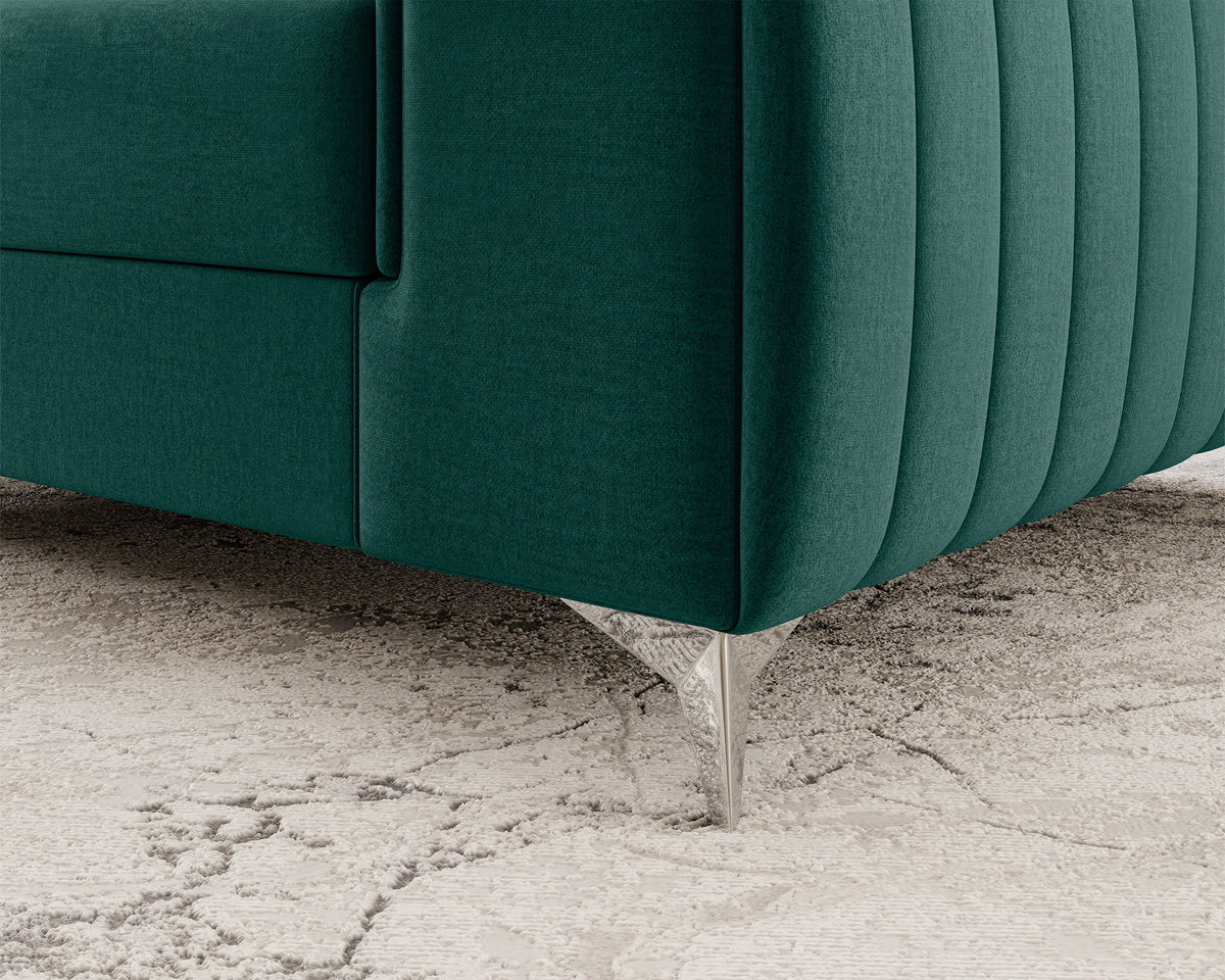 Laurence Modern Accent Chair - Teal Green