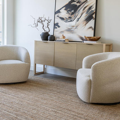 Aspen Swivel Chair - Beige Buff