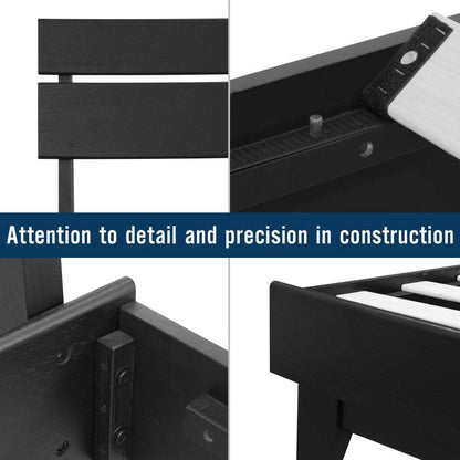 Aurora Solid Wood Bed Frame and Matching Nightstand Bedroom Set